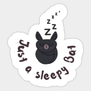 halloween sleepy friendly bat Sticker